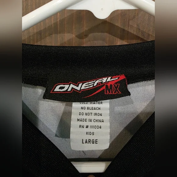 O'NEAL MX Racing Jersey w/ Padded Elbows- YOUTH LARGE - Picture 2 of 5